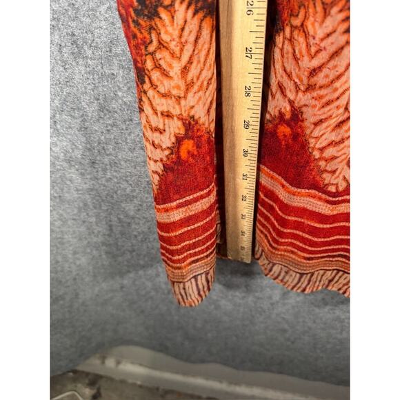 Soft‎ Surrounding Skirt Women Small Red Smocked Maxi Cupro Boho Hippie Printed - Picture 5 of 7